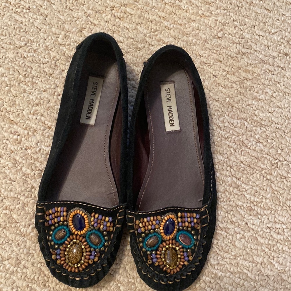 Steve Madden black multicolor moccasins size unlisted 7
